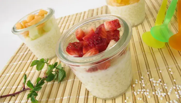 Gelado de Tapioca com Frutas para Refrescar