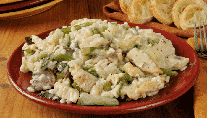 Risoto de Frango com Queijo Coalho Irresistível