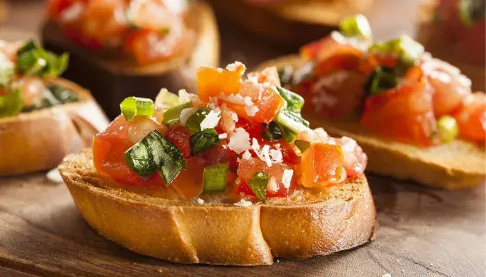 Brusqueta de tomate aperitivo para qualquer hora