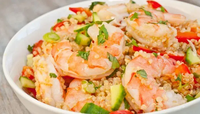 Salpicão de Camarão e Quinoa Vem Fazer Hoje Uma Delícia! - Receitas e Cozinha