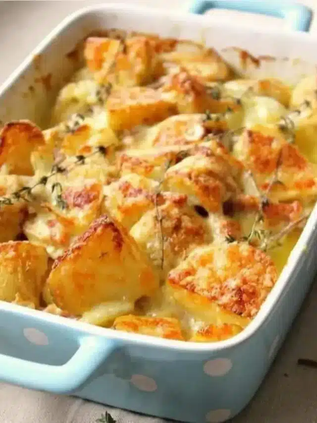 Batatas Gratinadas Com Requeijão Super Especial