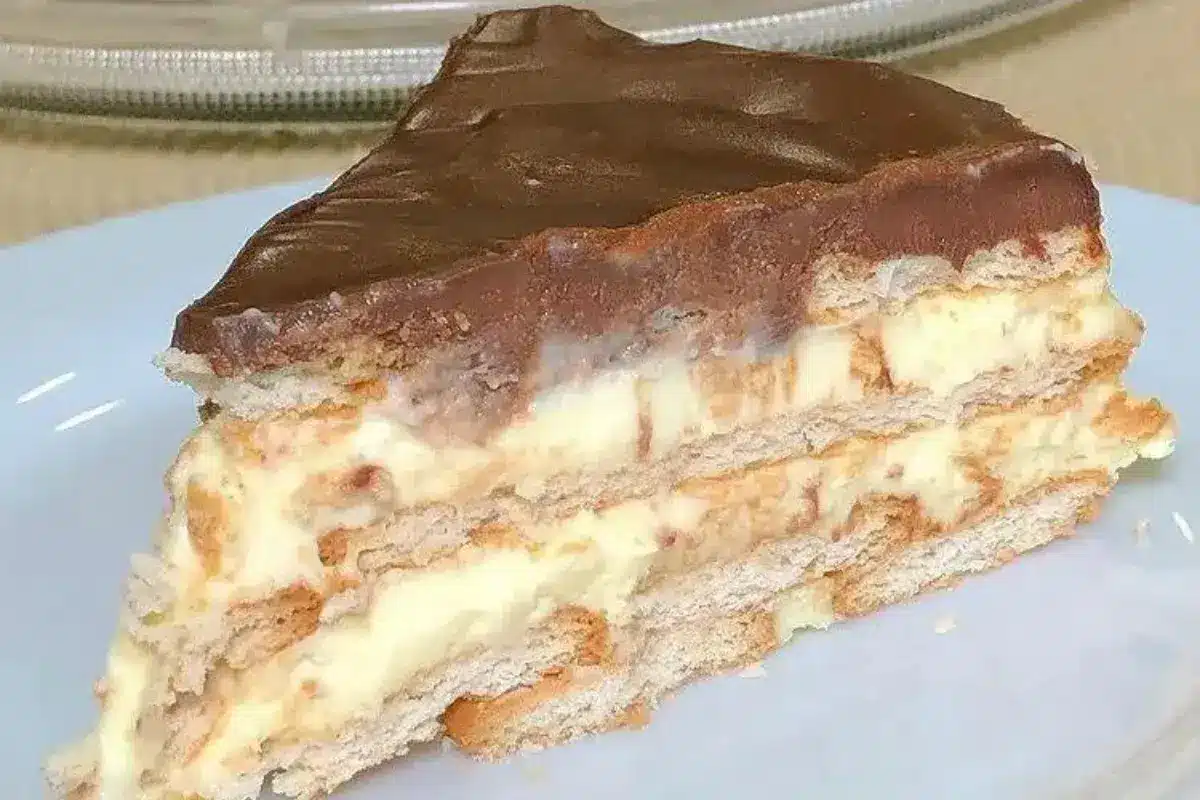 Torta de Bolacha Adoro Saborear essa Sobremesa Simples