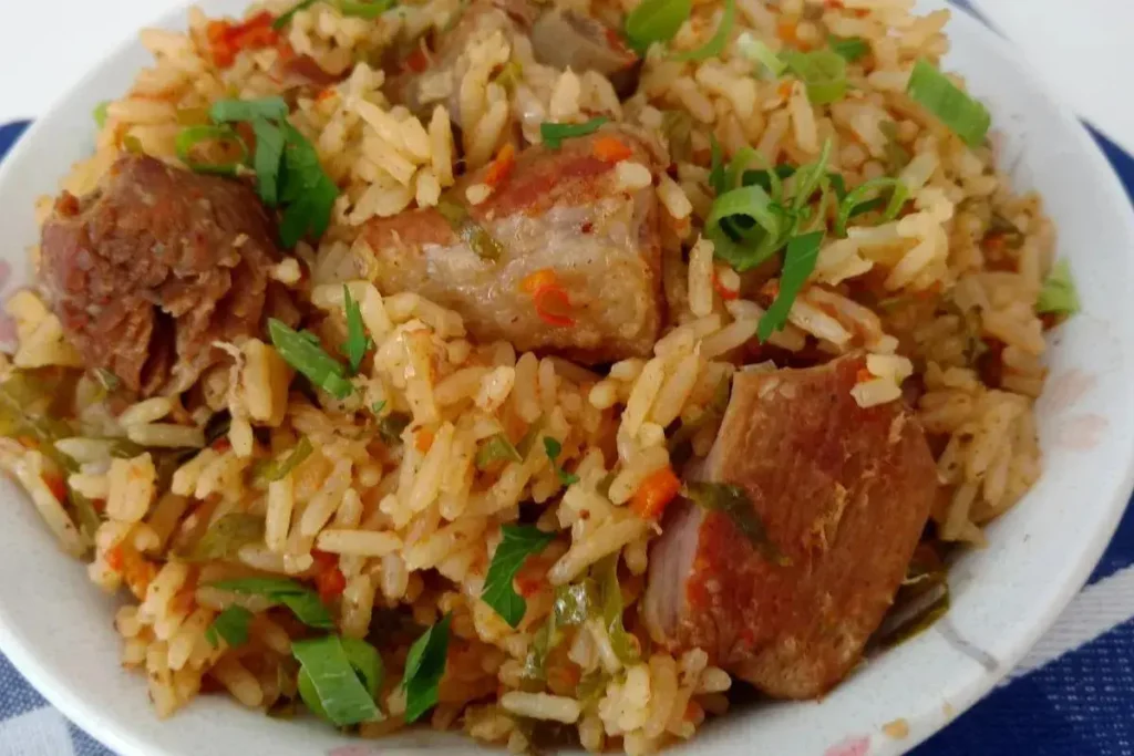 Arroz com Costelinha de Porco Faço Sempre Aqui - Receitas e Cozinha