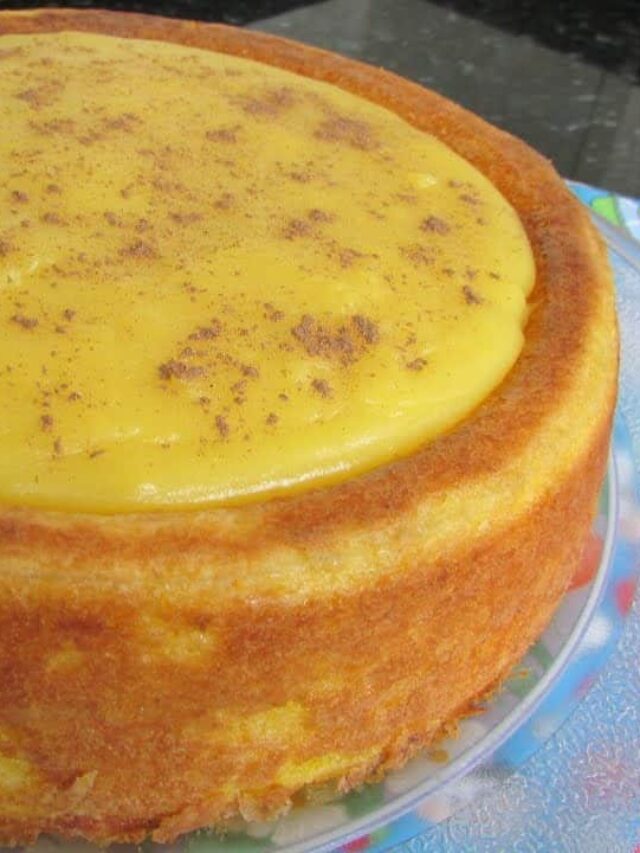 Bolo de Milho com Curau Irresistível Faço sempre Aqui