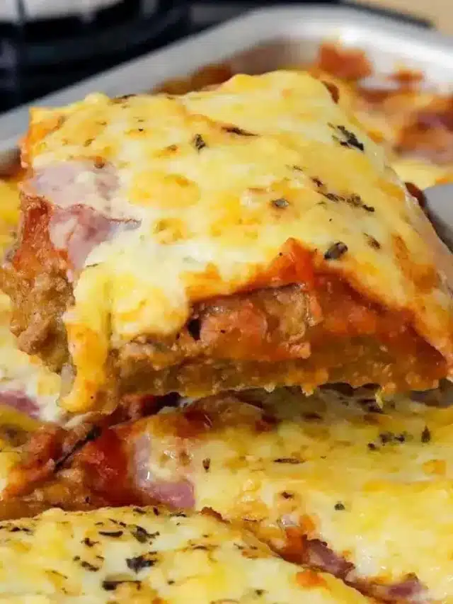 Carne Moída a Parmegiana com Queijo e Presunto