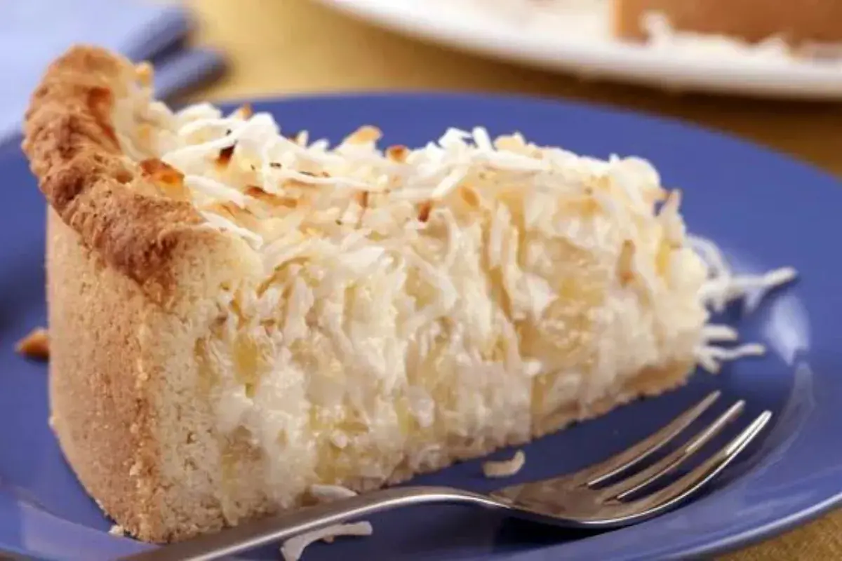 Torta de Abacaxi com Coco Receita que Dar Água na Boca