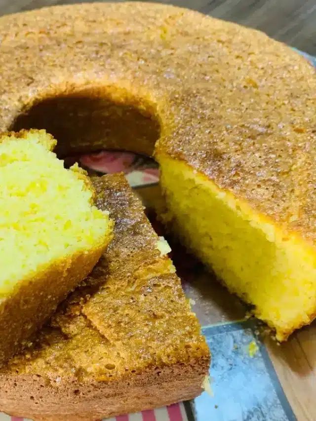 Bolo de Milho com Creme de Leite Todo Mundo Vai Querer