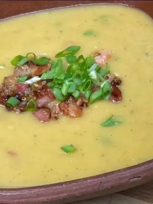 Sopa de Inhame com Bacon Surpreende e Aquece no Frio