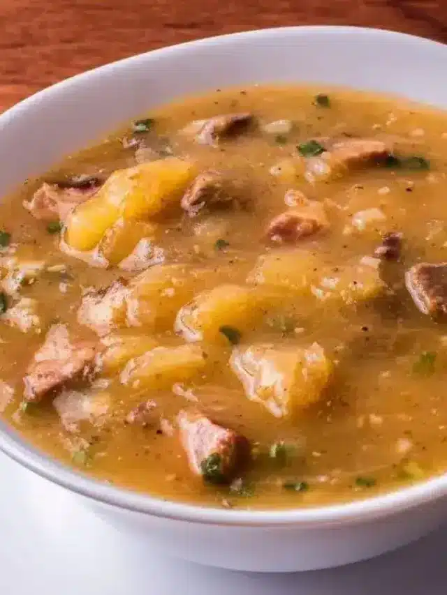 Caldo de Mandioca com Carne Descobri esta Receita Imperdível