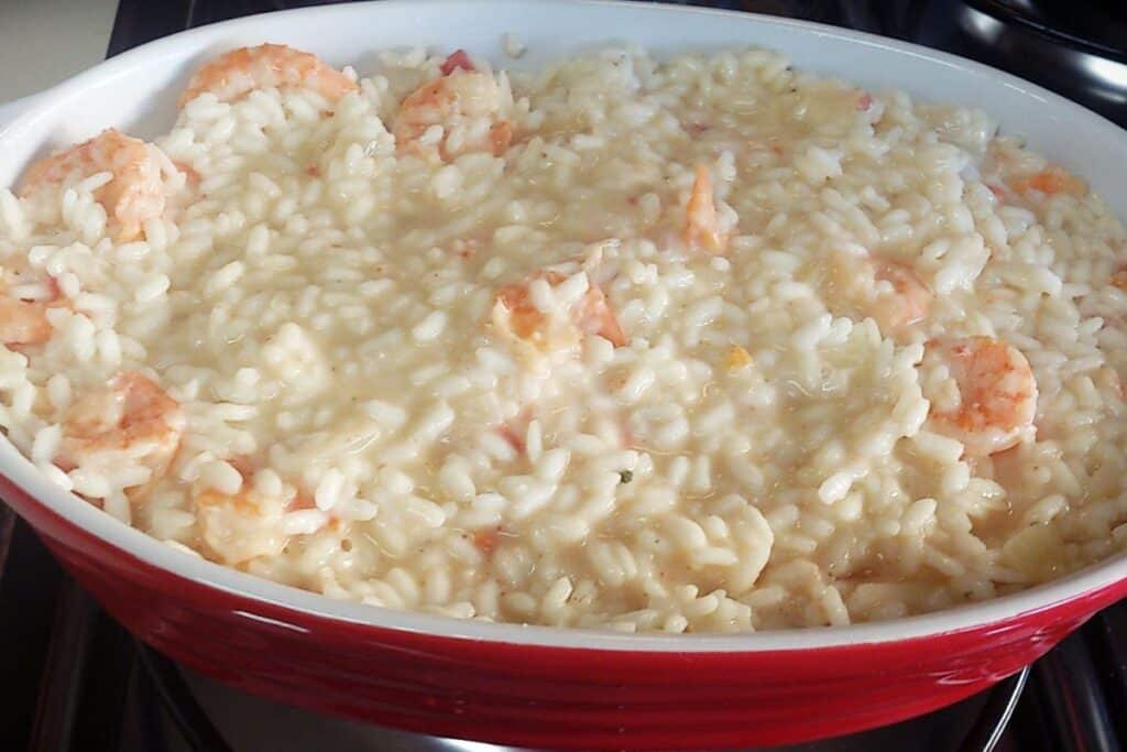 Arroz Cremoso com Camarão Prato Delicioso Fácil - Receitas e Cozinha